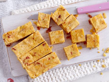 Süßkartoffel-Polenta-Würfel