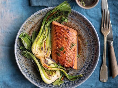 Teriyaki-Lachs mit Pak Choi