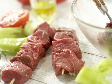 Türkische Rindfleischspieße Zubereitung Schritt 5 Türkische Rindfleischspieße Zubereitung Schritt 5