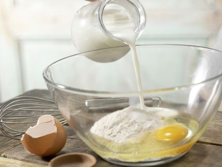 Vollkorn-Pfannkuchen mit Möhren und Sesam Zubereitung Schritt 2 Vollkorn-Pfannkuchen mit Möhren und Sesam Zubereitung Schritt 2