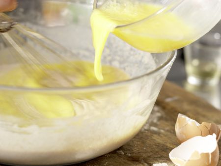 Vollkorn-Pfannkuchenteig Zubereitung Schritt 2 Vollkorn-Pfannkuchenteig Zubereitung Schritt 2