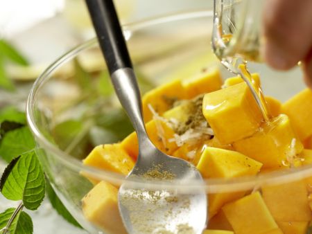 Warmer Kürbissalat Zubereitung Schritt 4 Warmer Kürbissalat Zubereitung Schritt 4