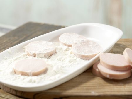 Wurstschnitzel mit grünem Püree Zubereitung Schritt 4 Wurstschnitzel mit grünem Püree Zubereitung Schritt 4