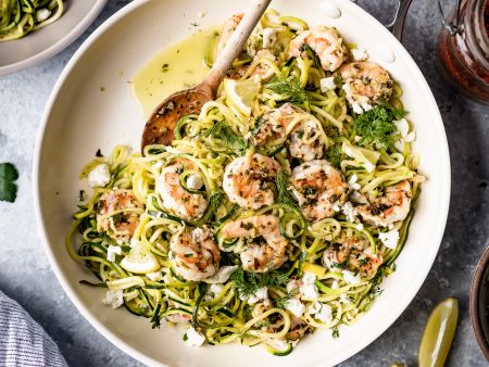 Zoodles mit Garnelen