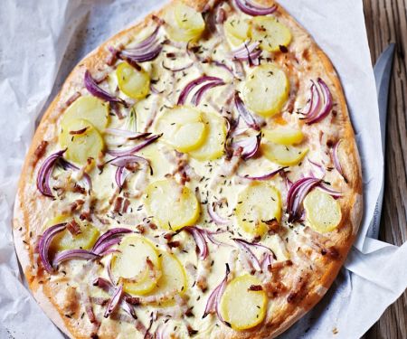 Kartoffelfladen mit Zwiebeln