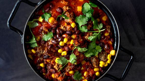 Chili con Carne mit schwarzen Bohnen