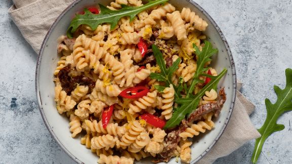 Cremige Hummus-Pasta