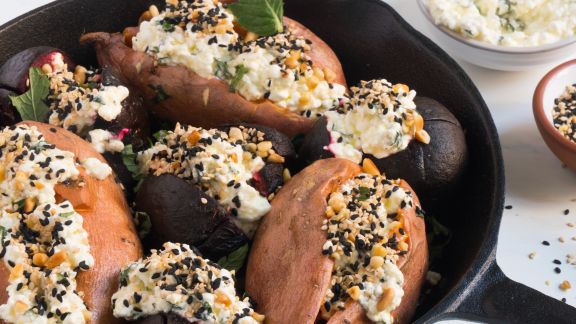 Gebackene Süßkartoffeln und Rote Bete