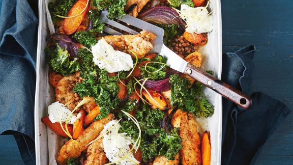 Harissa-Hähnchen-Auflauf