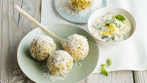 Vegane Weizen-Kokosklößchen