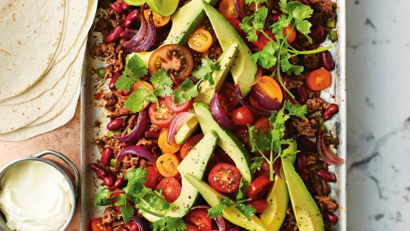 Scharfes Cajun-Hackfleisch mit Avocado und Koriander