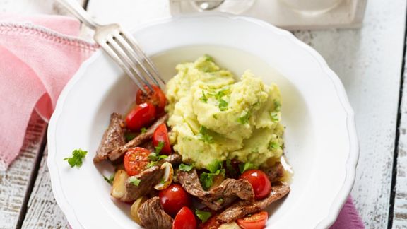 Steakstreifen-Pfanne