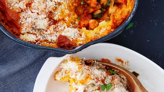 Süßkartoffel-Kichererbsen-Pie