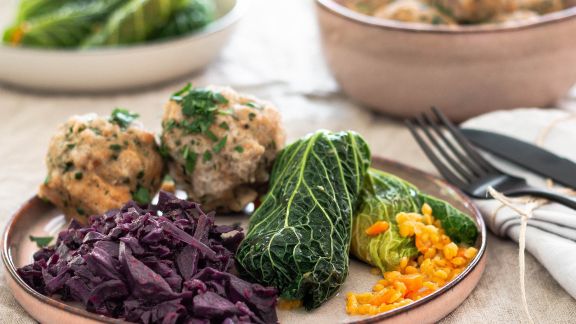 Vegane Wirsingrouladen