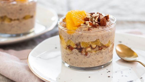 Veganes Vanillekipferl-Dessert mit Orange