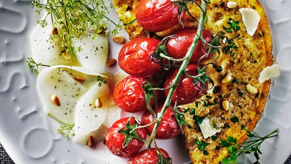 Zucchini-Omelett mit Kräutern