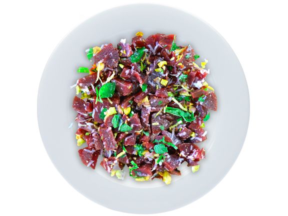 Rote-Bete-Salsa mit Pistazien