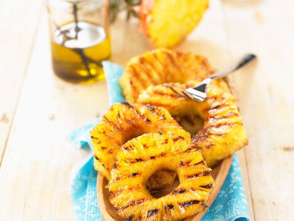 Ananas Von Grill Mit Zitronenol Ananas Von Grill Mit Zitronenol