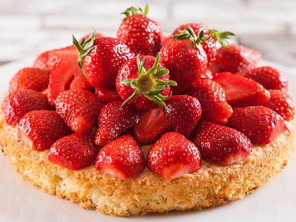 kalorienarmer Erdbeerkuchen
