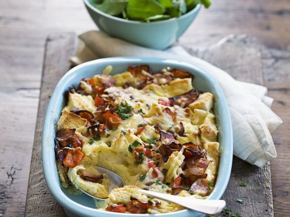 Brot Speck Gratin Mit Ei Rezept Eat Smarter