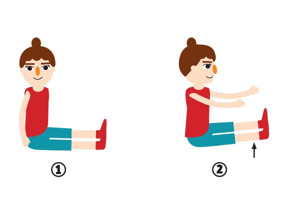 Bauchübung Bauchwippe