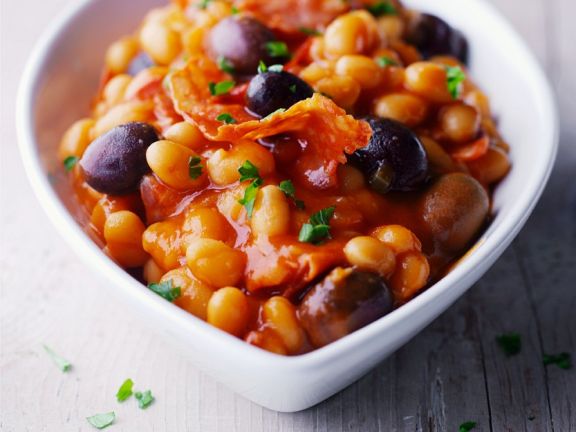 Weisse Bohnen In Tomatensauce Mit Chorizo Und Oliven Rezept Eat Smarter 