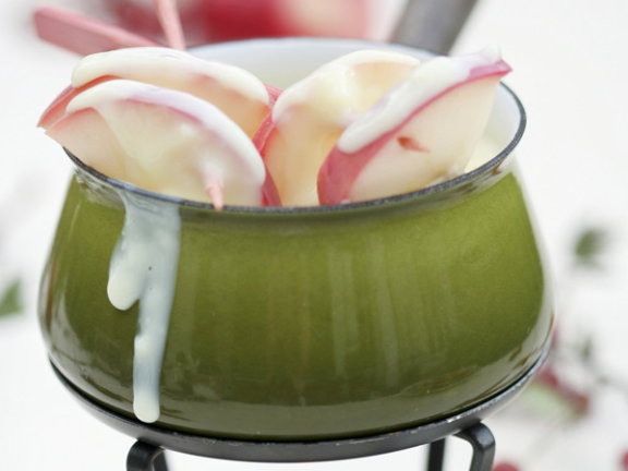 Weißes Schokoladenfondue Weißes Schokoladenfondue