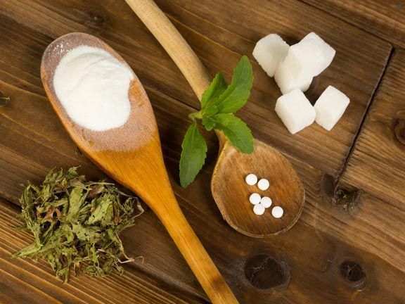 Zucker und Stevia