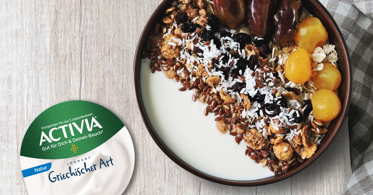 Ballaststoffbowl mit ACTIVIA griechischer Art Rezept | EAT SMARTER