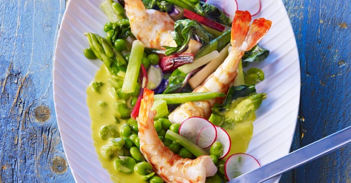 Bohnensalat mit Shrimps
