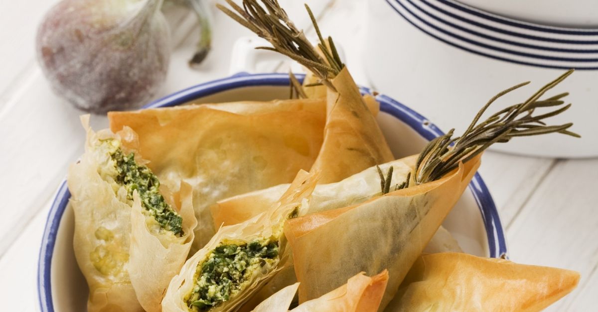Filoteigtaschen mit zweierlei Füllung (Spinat-Feta oder Feige-Walnuss ...