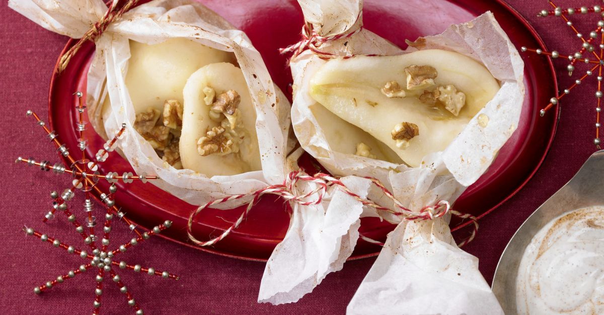 Gebackene Birnen in Pergament Rezept | EAT SMARTER