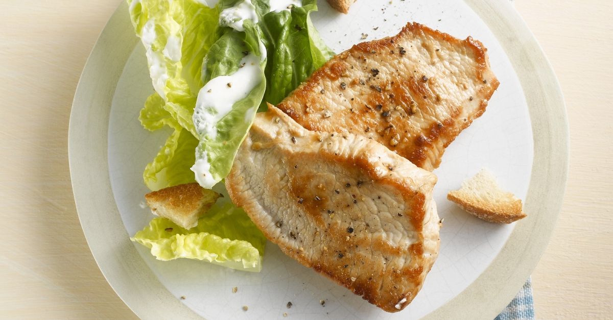 abnehmen mit steak und salat