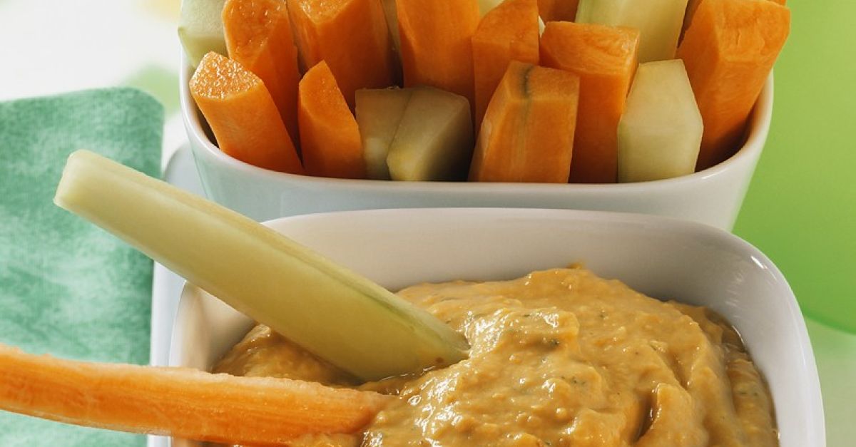 Kichererbsenmus Rezept, Kichererbsenmus Mit Gemüsesticks Rezept
