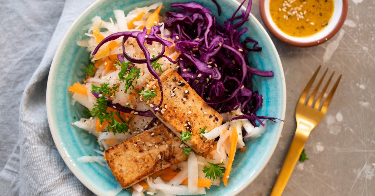 LowCarbBowl mit mariniertem Tofu Rezept EAT SMARTER