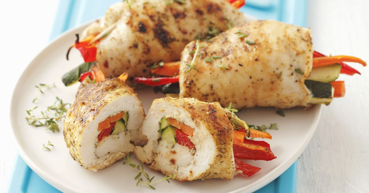 Putenrouladen mit Gemüsefüllung Rezept | EAT SMARTER