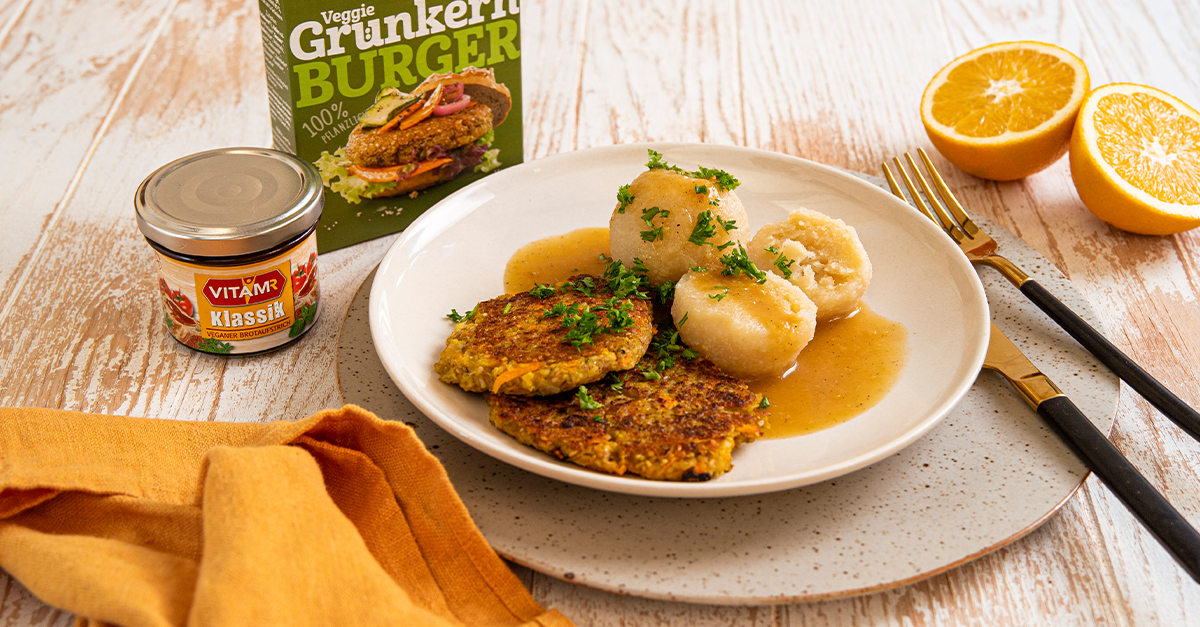 Grünkernbratlinge mit Orangensauce Rezept | EAT SMARTER Grünkernbratlinge mit Orangensauce Rezept | EAT SMARTER