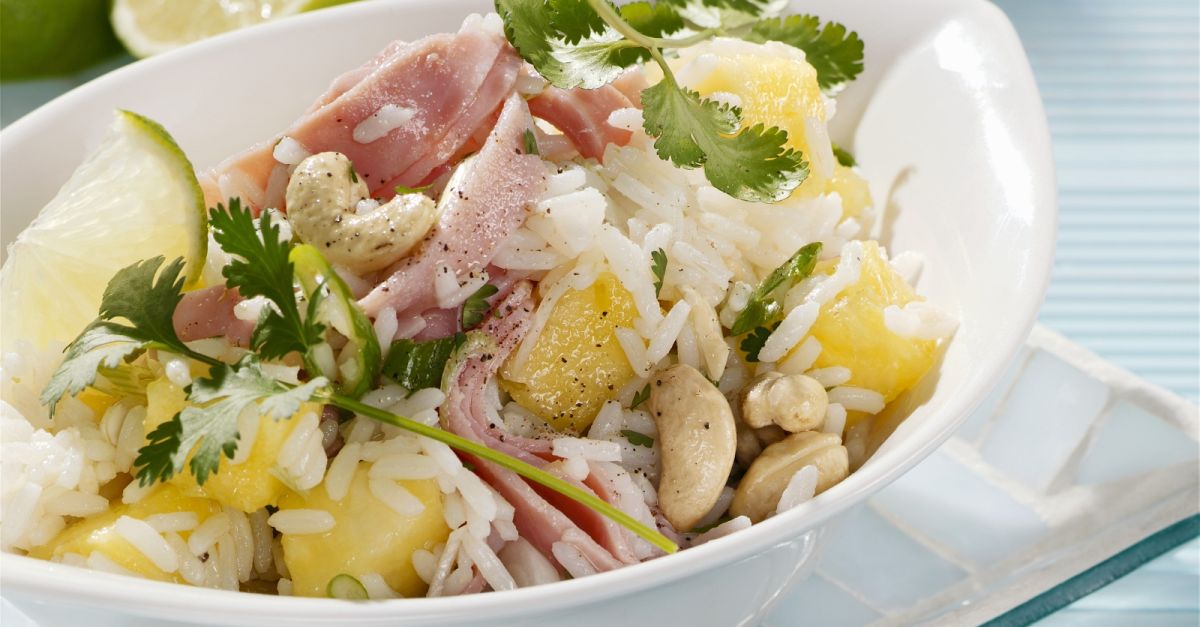 Reissalat mit Schinken und Ananas Rezept | EAT SMARTER