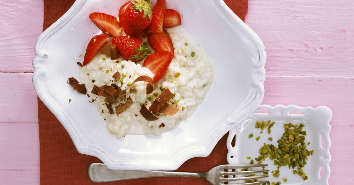 Süßer Milchreis auf italienische Art mit Erdbeeren und Pistazien Rezept ... Süßer Milchreis auf italienische Art mit Erdbeeren und Pistazien Rezept ...