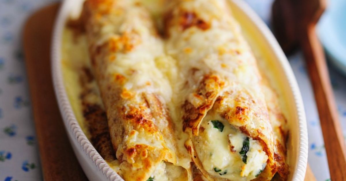 Überbackene Pfannkuchen mit Frischkäsefüllung Rezept | EAT SMARTER