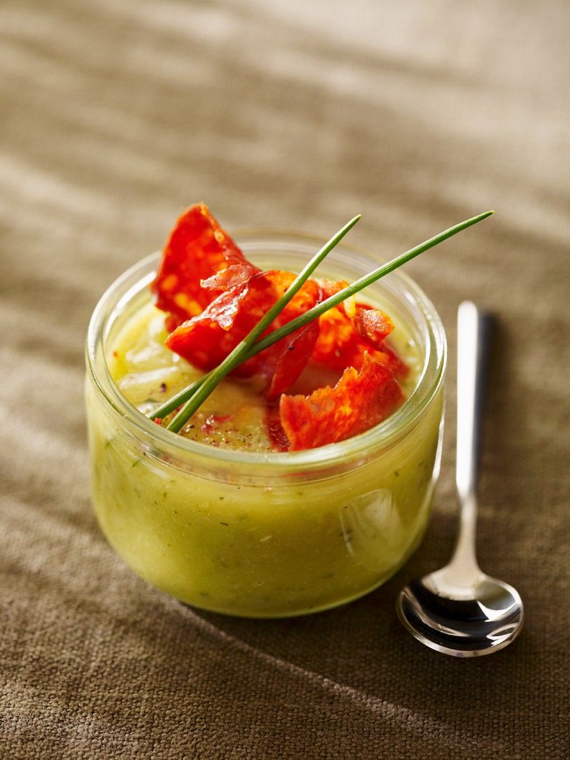 Erbsensuppe mit Chorizo