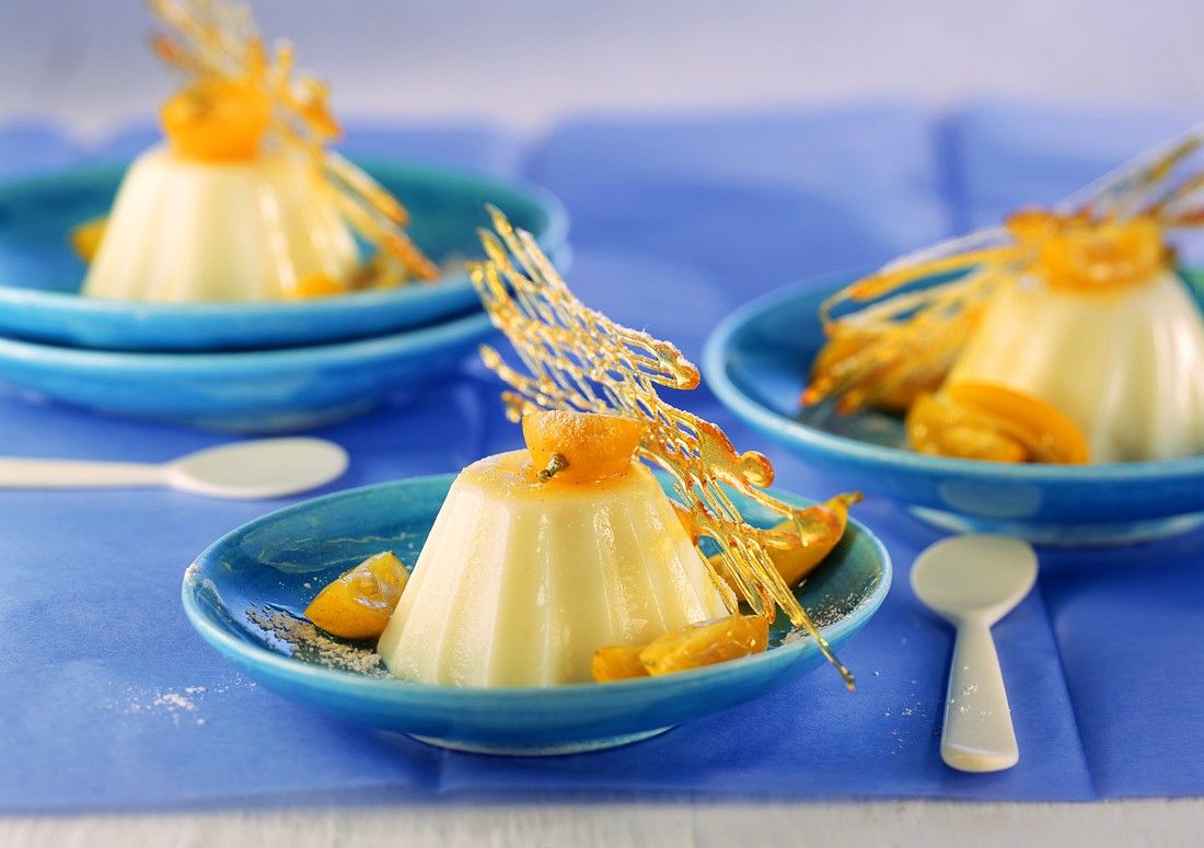 Joghurt-Panna-Cotta mit Kumquats