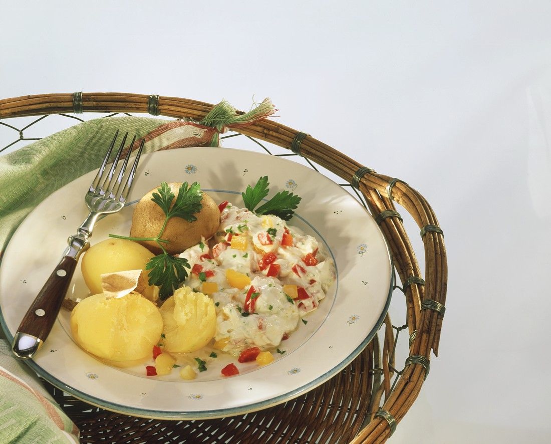 Kartoffeln mit Paprika-Quark