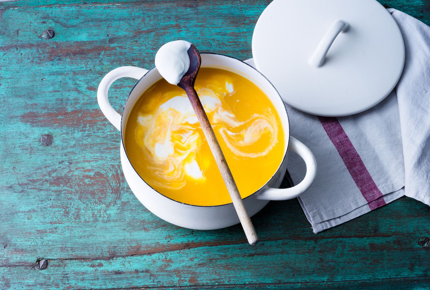 kürbis kartoffel suppe mit kokosmilch