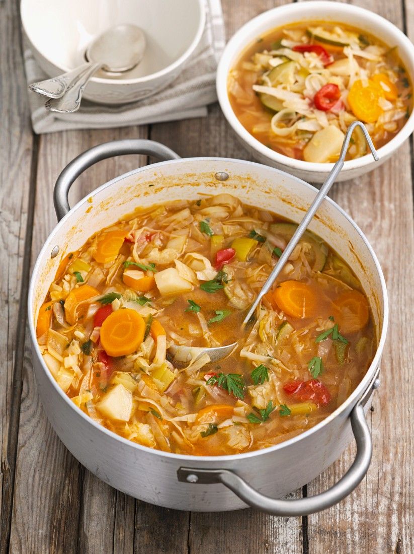 Mediterrane Gem sesuppe Gem seeintopf Mit Veggie W rstchen NTBA