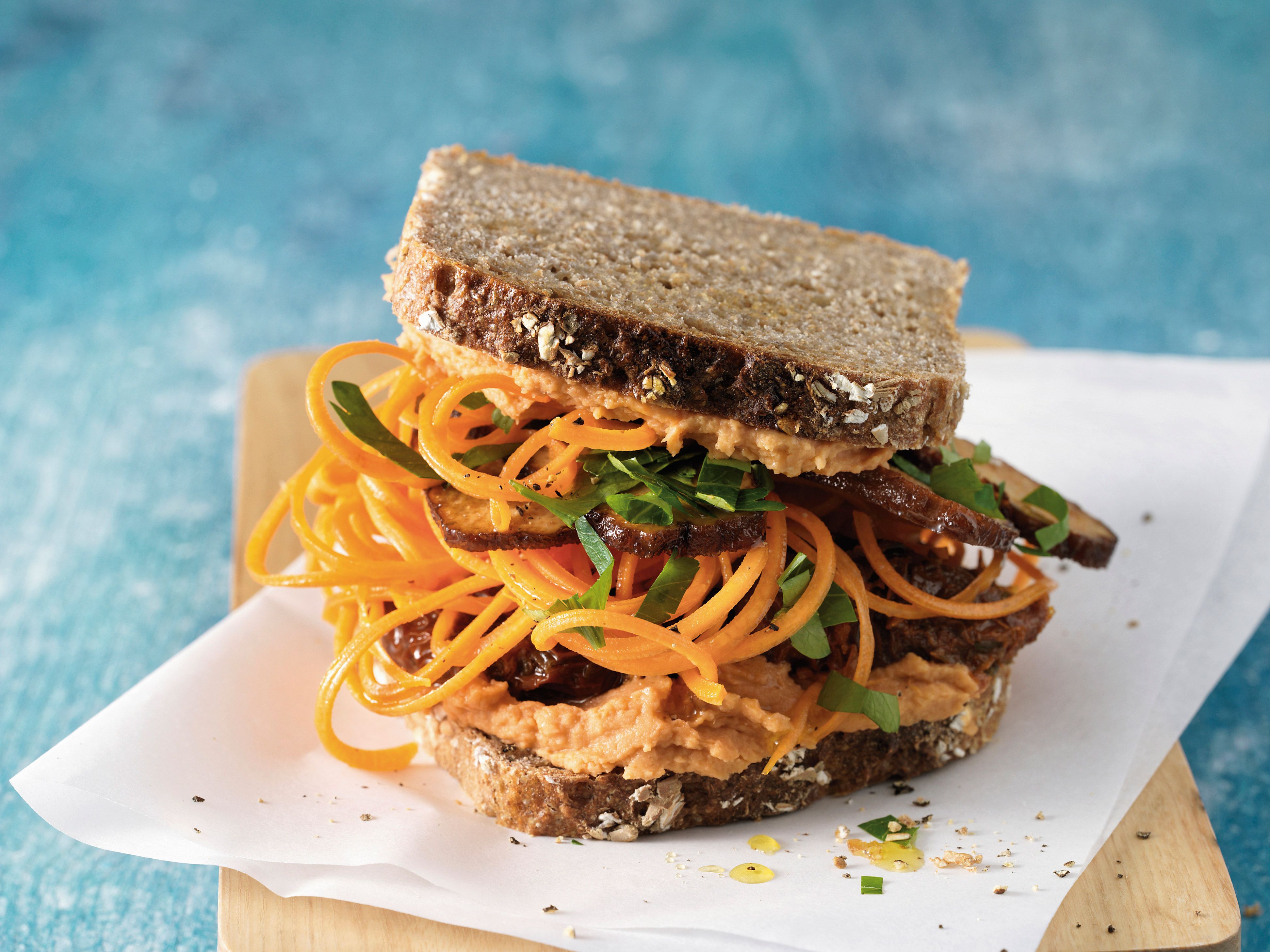 Mohrennudel Sandwich Mit Tofu Vegan Und Eiweissreich Rezept Eat Smarter