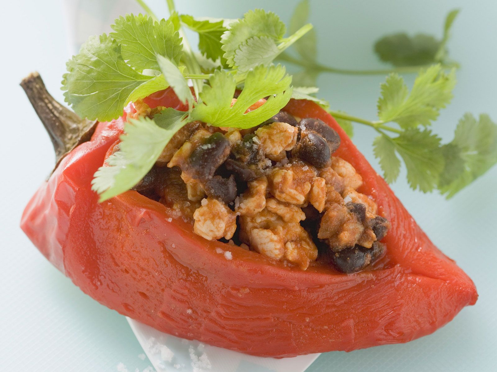 Paprika Mit Putenhackfleisch Gefullt Rezept Eat Smarter 
