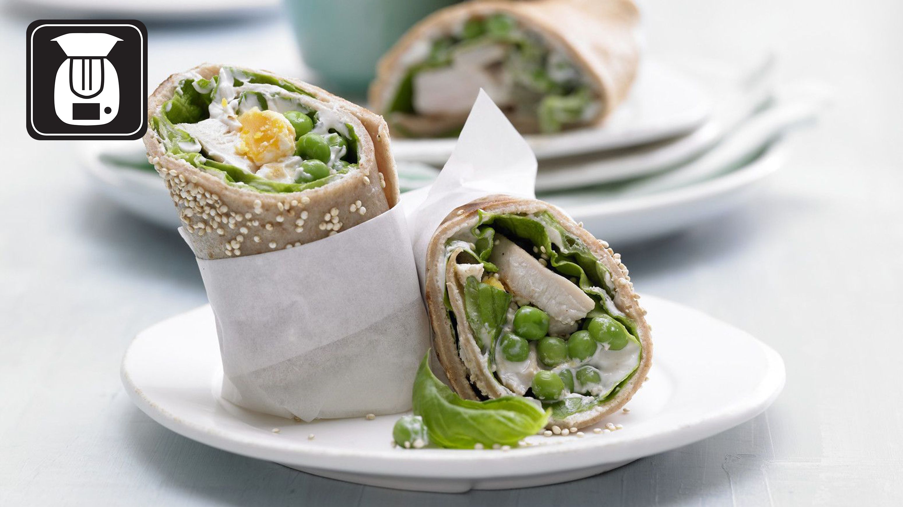 Pfannkuchen-Hähnchen-Wraps für den Thermomix® Rezept | EAT SMARTER