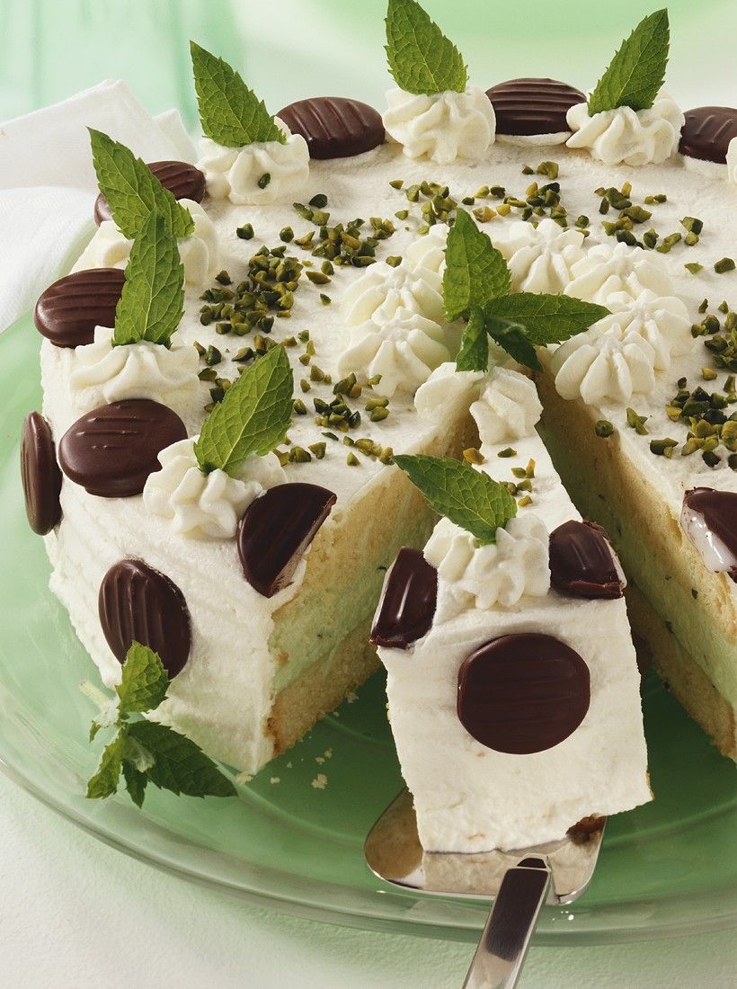 Pfefferminz-Sahnetorte