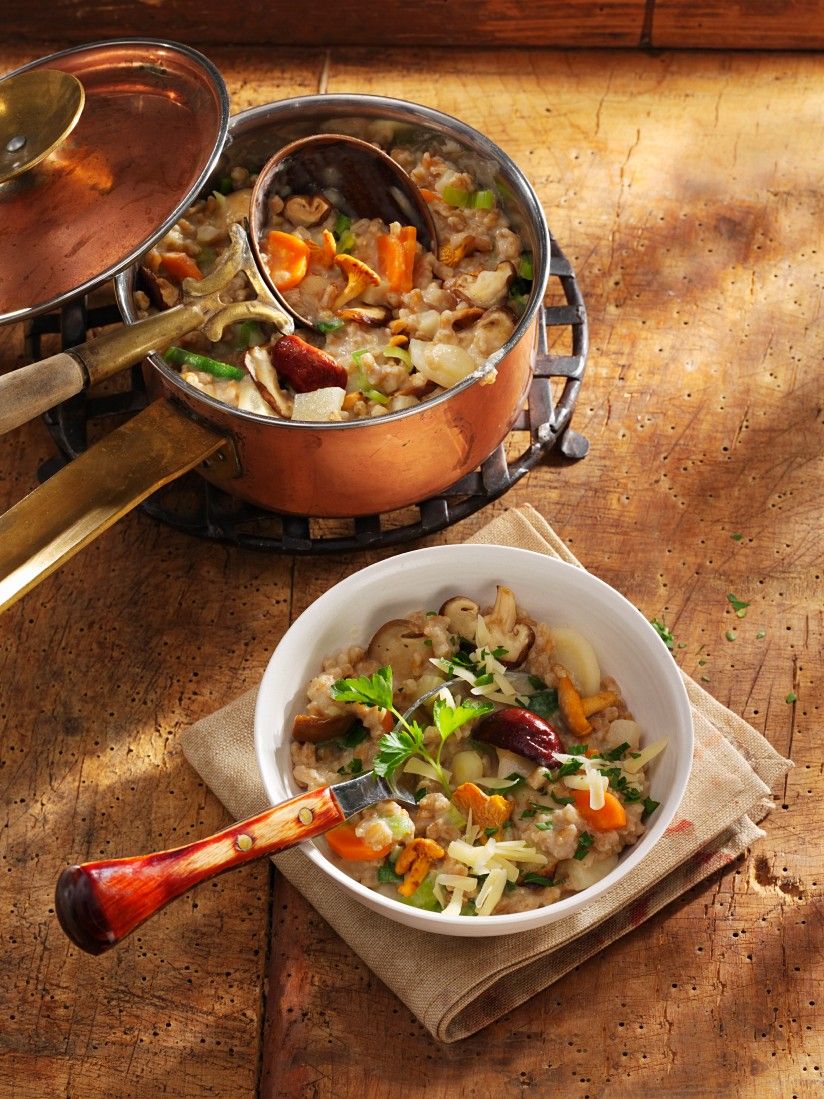 Pilzrisotto Mit Lauch Und Mohren Rezept Eat Smarter 